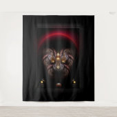 Alkarian Poodle Fantasy Fractal Portret Wandkleed (Voorkant)