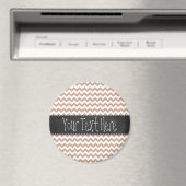  alkboard er uitzien; bruin Chevron Pattern Magneet (Insitu (Vaatwasser))