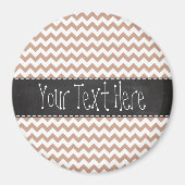 alkboard er uitzien; bruin Chevron Pattern Magneet (Voorkant)