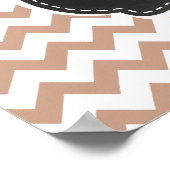  alkboard er uitzien; bruin Chevron Pattern Poster (Hoek)