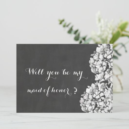  alkboard hydrangeas gemaakt van edelachtbare kaart (Staand voorkant)