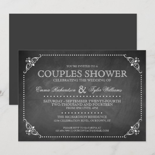 alkboardstellen — Uitnodiging (Voorkant / Achterkant)