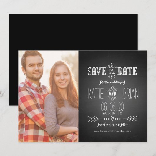  alkbord | Foto Opslaan Datum Kaart (Voorkant / Achterkant)