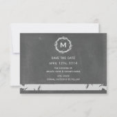 alkbord geïnspireerd monogram sparen de datum save the date (Voorkant)