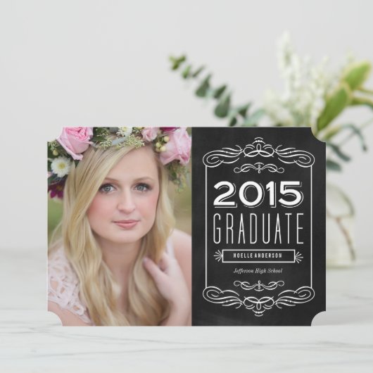  alkbord | Uitnodiging tot Afstuderen (Staand voorkant)