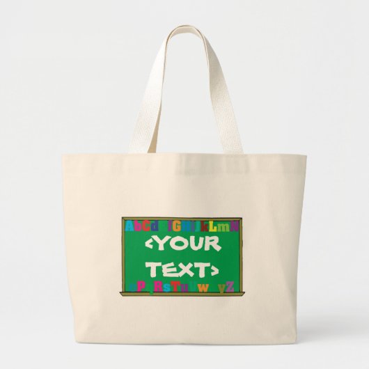  alkbord,<YOURTEXT> Grote Tote Bag (Voorkant)