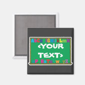 alkbord,<YOURTEXT> Magneet (Voorkant / Achterkant)