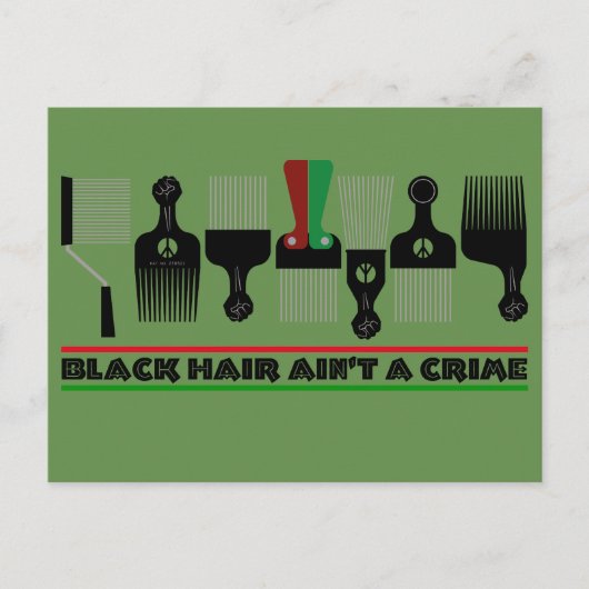 ALKEBULAN - BLACK HAIR AIN'T A CRIME v1B Briefkaart (Voorkant)