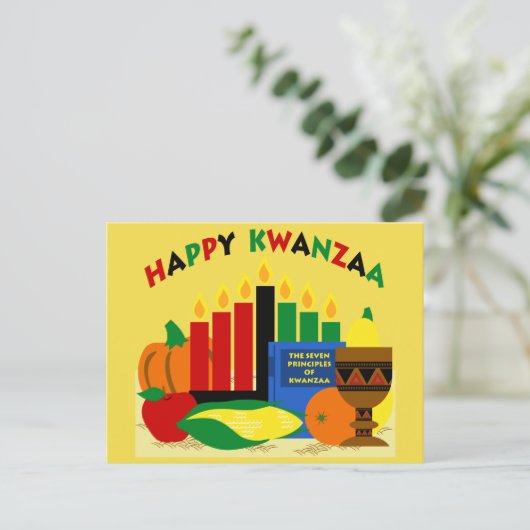 ALKEBULAN - SETTING VAN KWANZAA BRIEFKAART (Staand voorkant)