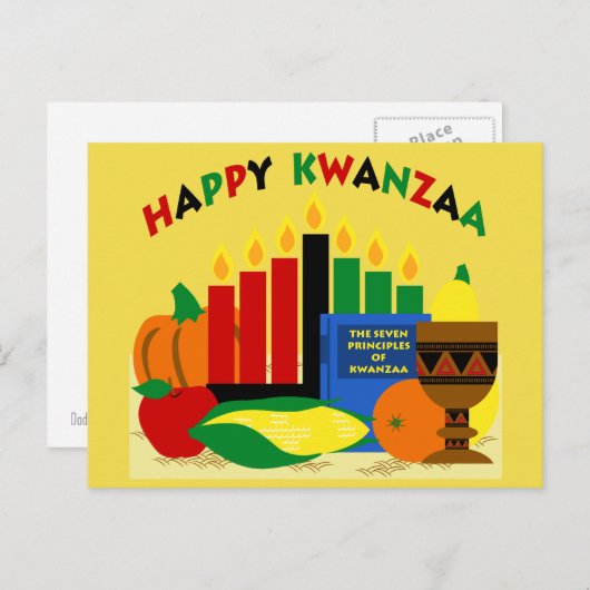 ALKEBULAN - SETTING VAN KWANZAA BRIEFKAART (Voorkant / Achterkant)