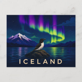 Alken onder het Aurora | Iconisch IJsland Briefkaart