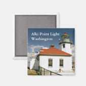 Alki Point Light, Washington Magnet (Voorkant / Achterkant)