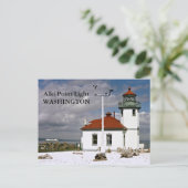 Alki Point Lighthouse, Briefkaart Washington (Staand voorkant)
