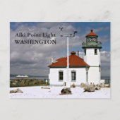 Alki Point Lighthouse, Briefkaart Washington (Voorkant)