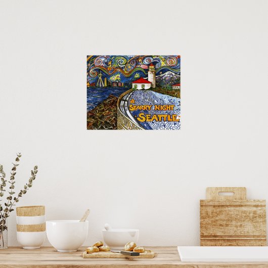 Alki Point Lighthouse Poster (Keuken)