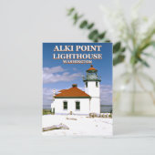 Alki Point Lighthouse, Seattle Washington ansichtk Briefkaart (Staand voorkant)