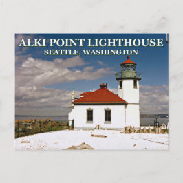 Alki Point Lighthouse, Seattle Washington Briefkaa Briefkaart