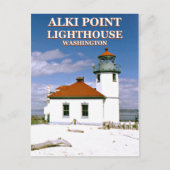 Alki Point Lighthouse, Seattle Washington Briefkaa Briefkaart (Voorkant)