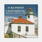 Alki Point Lighthouse, Seattle Washington Magneet (Voorkant)