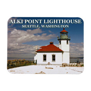 Alki Point Lighthouse, Seattle Washington Magneet