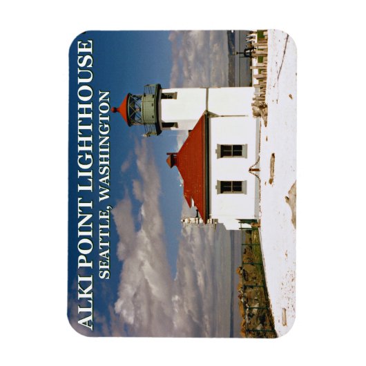 Alki Point Lighthouse, Seattle Washington Magneet (Verticaal)