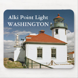 Alki Point Lighthouse, Seattle Washington Mousepad Muismat
