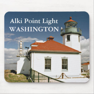 Alki Point Lighthouse, Seattle Washington Mousepad Muismat