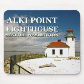 Alki Point Lighthouse, Seattle Washington Mousepad Muismat (Voorkant)