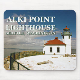 Alki Point Lighthouse, Seattle Washington Mousepad Muismat