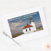 Alki Point Lighthouse, Seattle Washington Rechthoekige Sticker (Envelop)