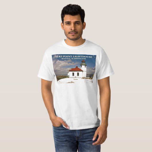 Alki Point Lighthouse, Seattle Washington Shirt (Voorkant volledig)