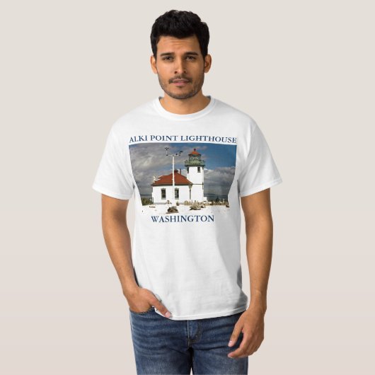 Alki Point Lighthouse, Seattle Washington Shirt (Voorkant volledig)