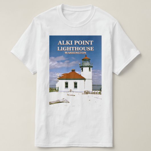 Alki Point Lighthouse, Seattle Washington T-Shirt (Design voorkant)