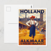 Alkmaar Cheese Market Holland Travel Briefkaart (Voorkant / Achterkant)
