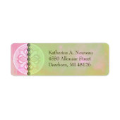 Alkmaar Nouveau in Roze & Groen - Adresetiketten Etiket (Voorkant)