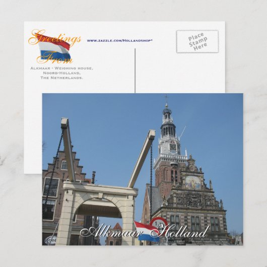 Alkmaar Waag (Weeghuis) Holland Briefkaart (Voorkant / Achterkant)