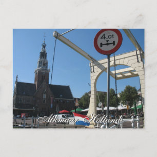 Alkmaar Weighing House Drawbridge Holland Briefkaa Briefkaart