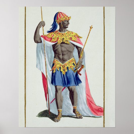 Alkmey, koning van Guinee uit de Receuil des Estam Poster (Voorkant)