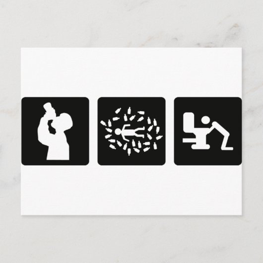 alkohol alki säufer briefkaart (Voorkant)