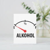 Alkohol Tankanzeige Briefkaart (Staand voorkant)