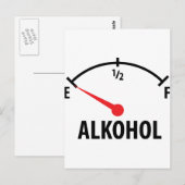 Alkohol Tankanzeige Briefkaart (Voorkant / Achterkant)