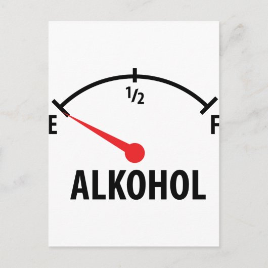 Alkohol Tankanzeige Briefkaart (Voorkant)