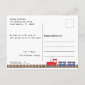 All Aboard 5th Birthday Express Choo Choo Train Uitnodiging Briefkaart (Achterkant)