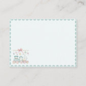 All Aboard Baby Train Diaper Raffle Baby Shower Informatiekaartje (Achterkant)