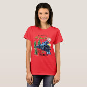 All Aboard Christmas Train – Believe Holiday Steam T-shirt (Voorkant volledig)