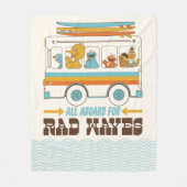 All Aboard for Rad Waves Fleece Deken (Voorkant)