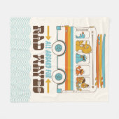 All Aboard for Rad Waves Fleece Deken (Voorkant (Horizontaal))