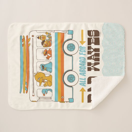 All Aboard for Rad Waves Sherpa Deken (Voorkant (horizontaal))