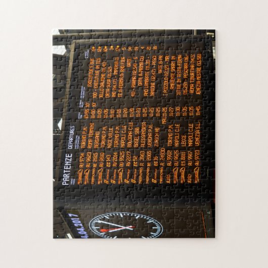All Aboard - Italië treinschema - 11x14 inch Legpuzzel (Verticaal)
