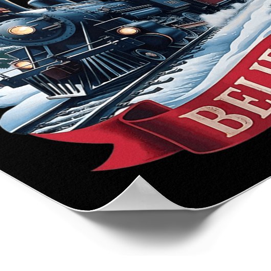 All Aboard Polar Express Christmas North Pole Xmas Poster (Hoek)